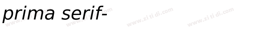 prima serif字体转换